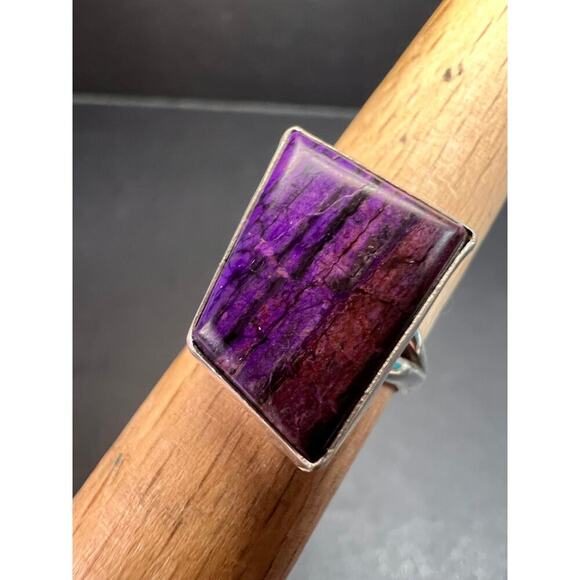 Vintage sugilite sterling silver ring size 5 - Picture 1 of 16